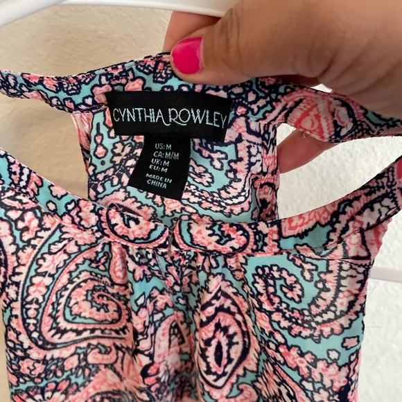 Cynthia Rowley Paisley Print Halter Top multicolor size M - Picture 2 of 4